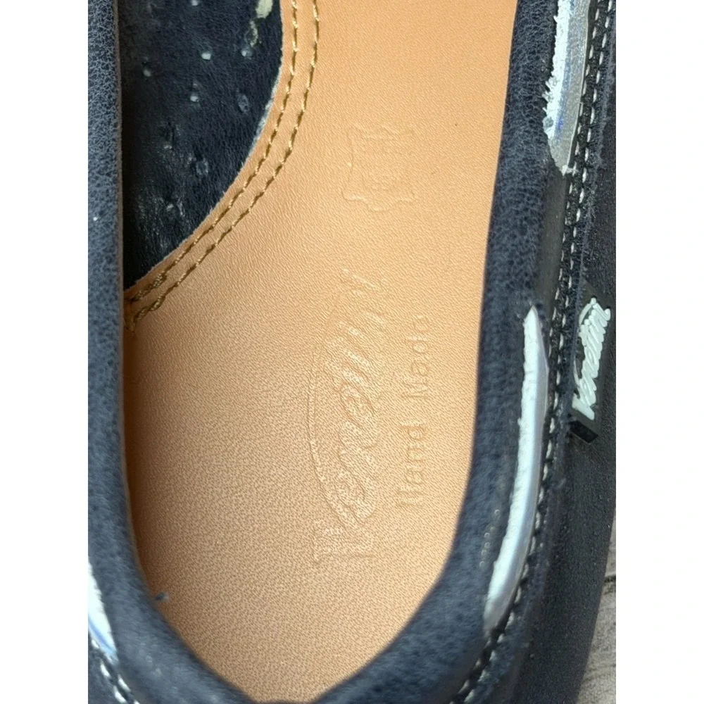 Venettini 55 Morgan Women Boat shoes Navy Shine Leather Size 35